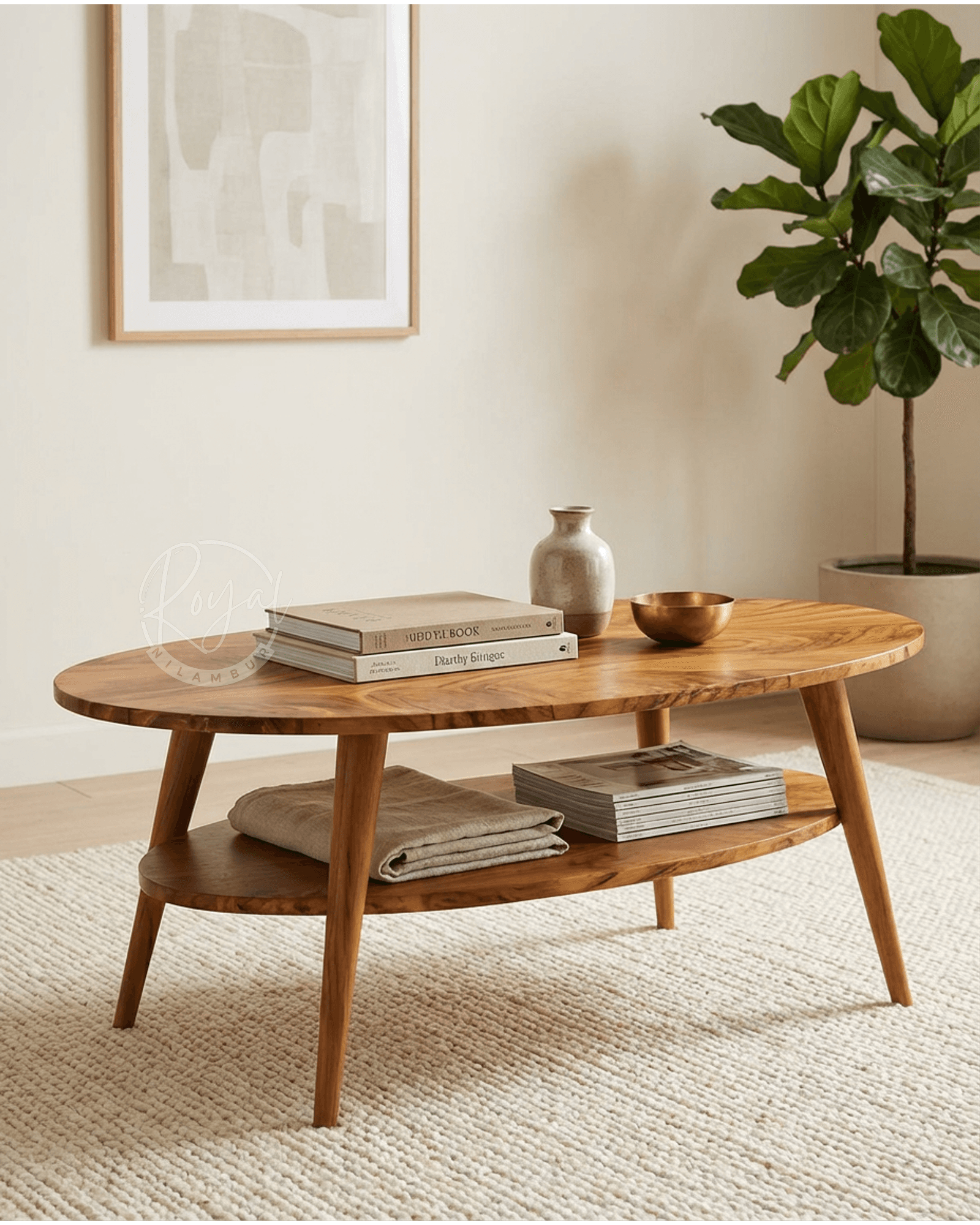 Royal Akraya Nilambur Teak Wood Coffee Table
