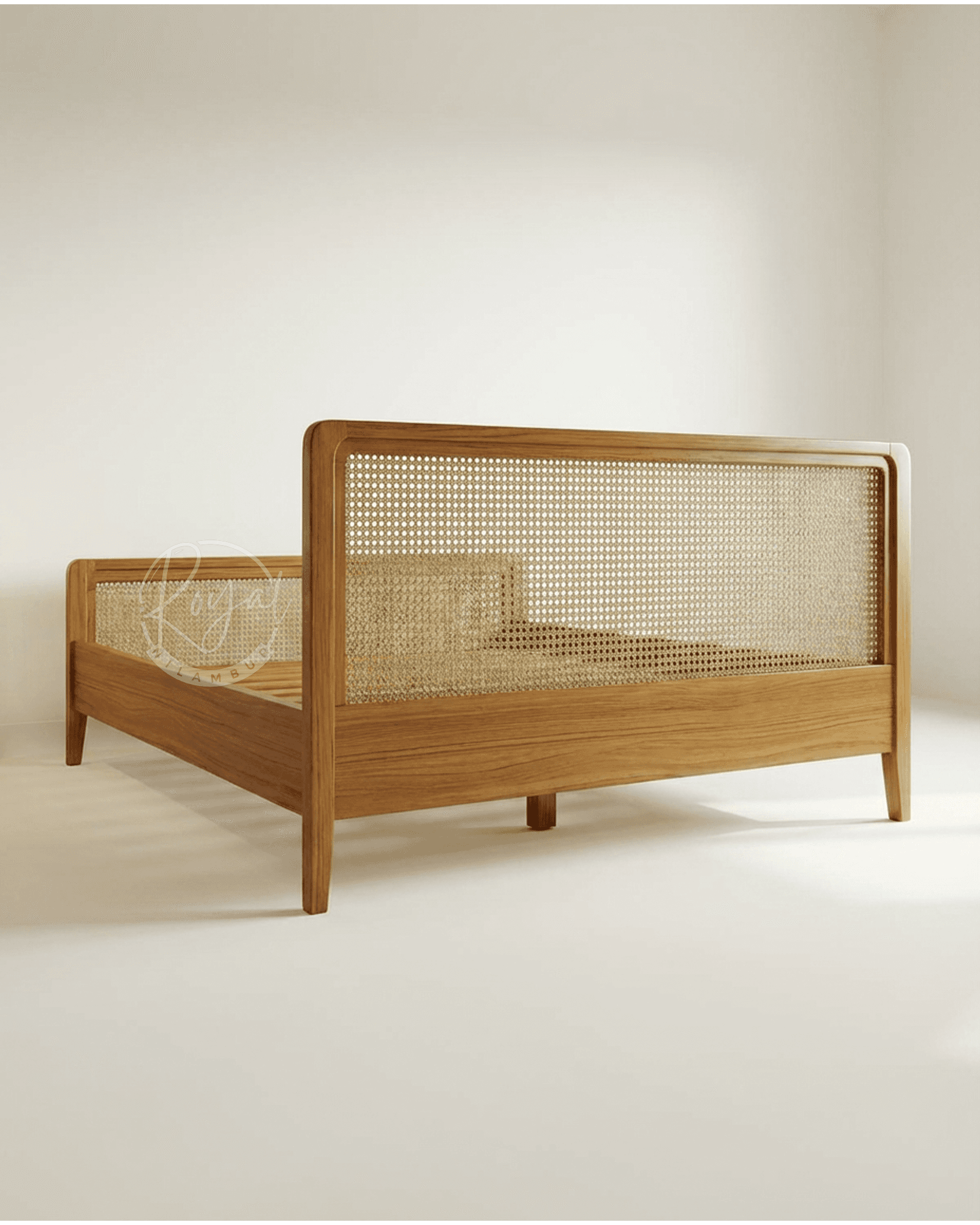 Royal Canroy Nilambur Teak Cane Cot