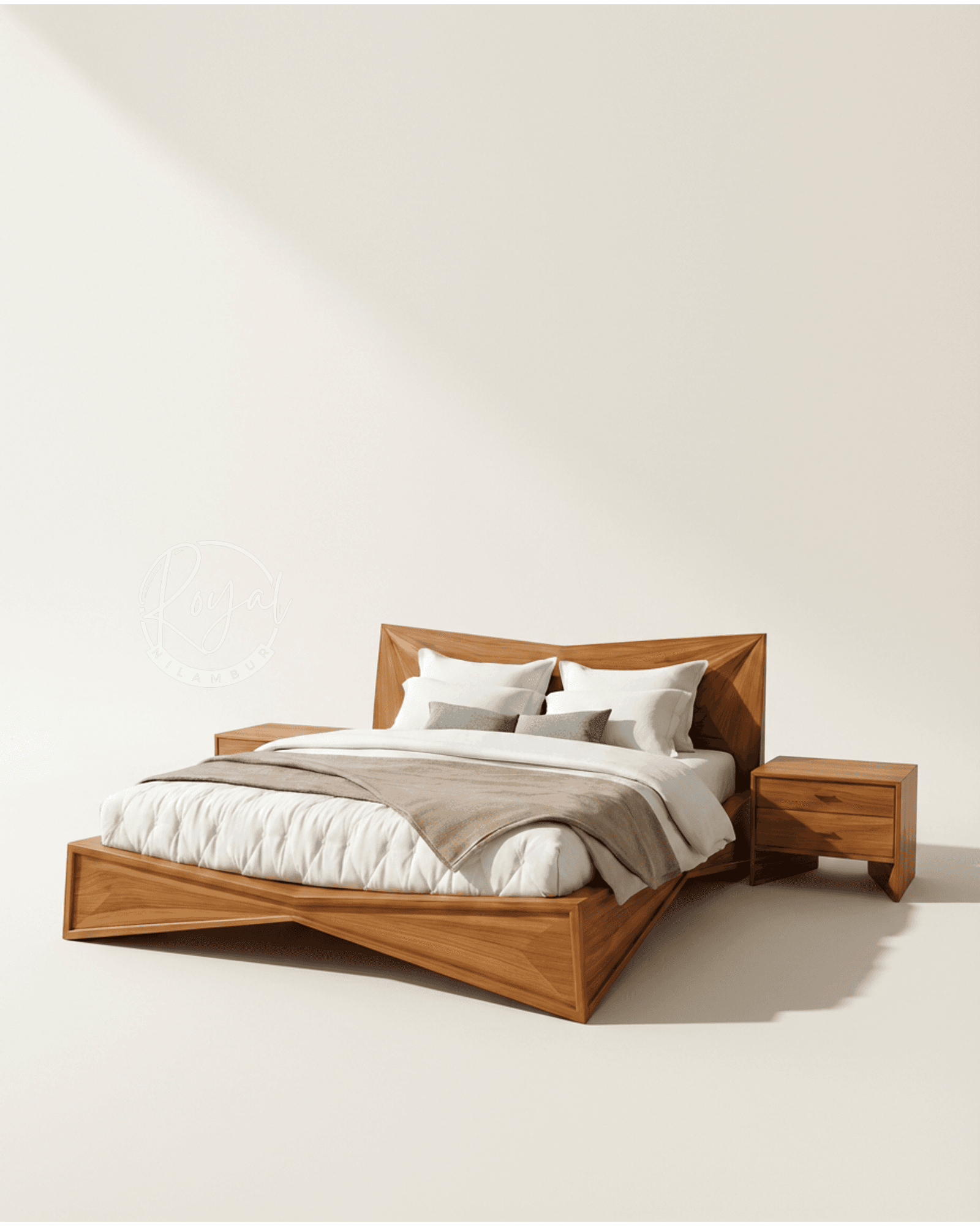 Royal Kalvyn Nilambur Teak Wood Bed