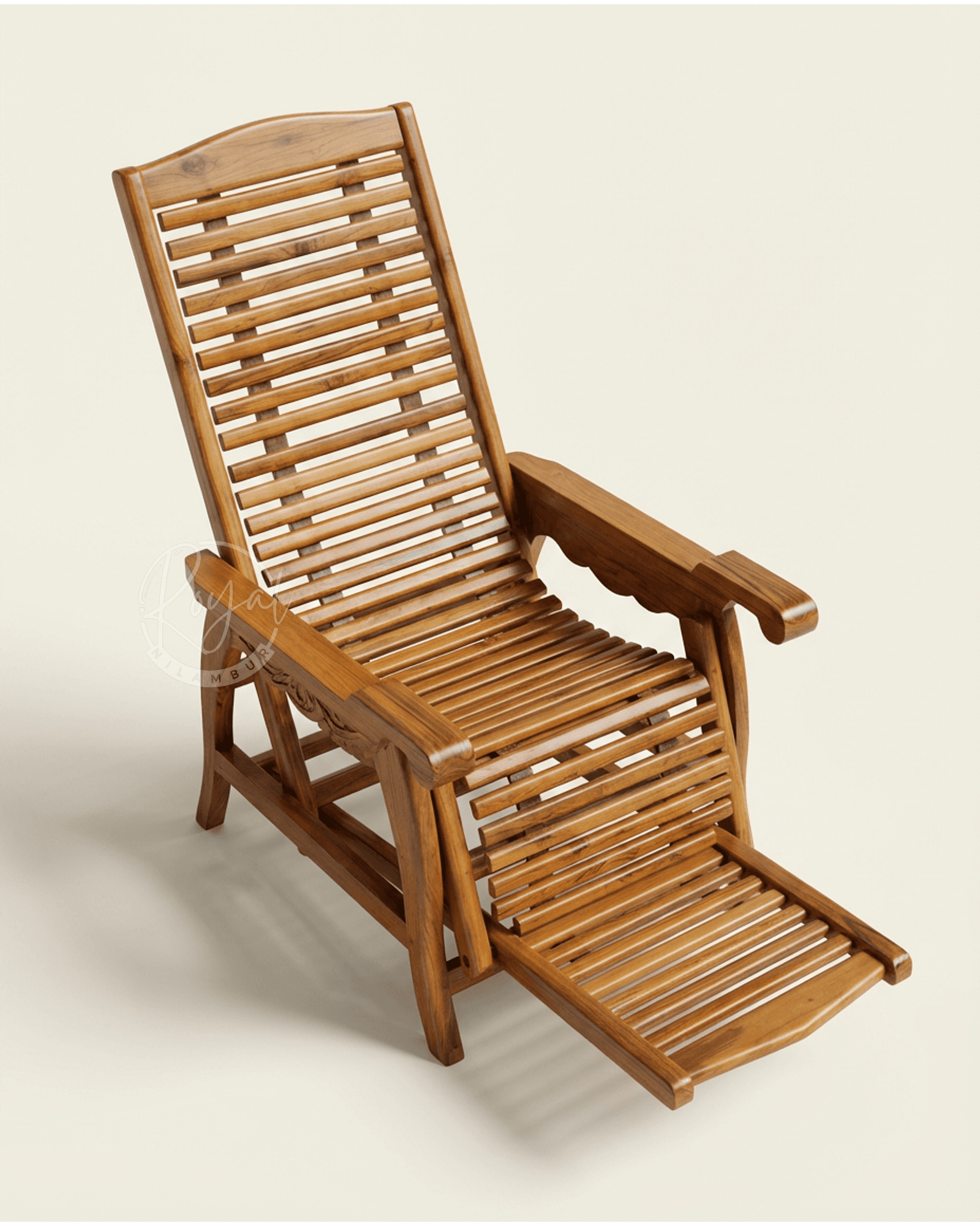 Royal Sumrida Nilambur Teak Wood Easy Chair