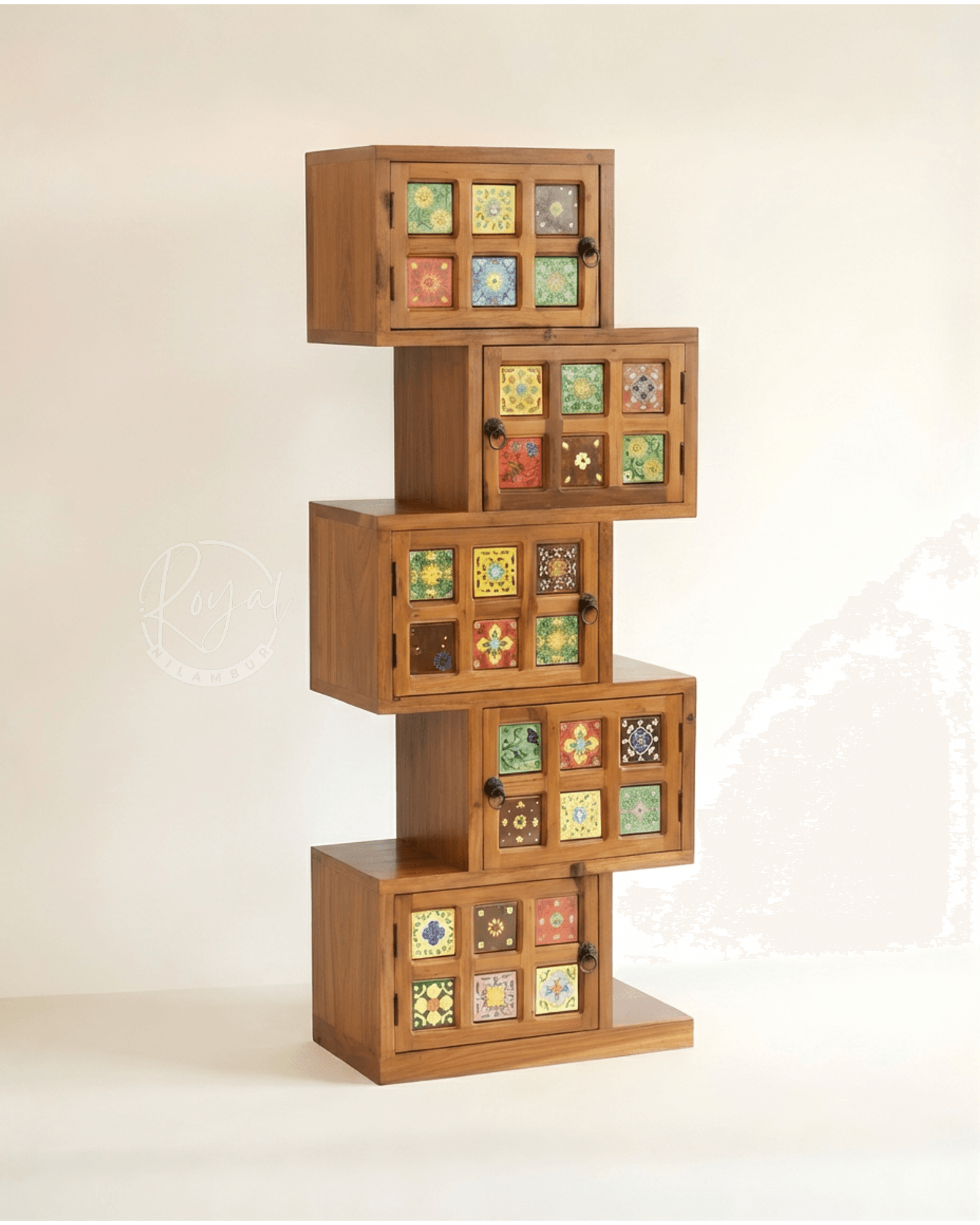 Royal Nivon Nilambur Teak Wood Bookshelf